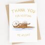 'Keeping Me Afloat' Otter Thank You Card, thumbnail 2 of 5