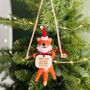 Personalised Swinging Fox Christmas Decoration, thumbnail 1 of 2