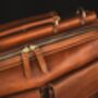 Tan Leather Briefcase Laptop Bag, thumbnail 2 of 12