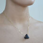 Black Tourmaline Raw Crystal Chunk Necklace, thumbnail 1 of 5