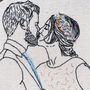 Personalised Hand Embroidered Couples Wedding Portrait, thumbnail 4 of 8