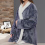 Super Soft Sherpa Style Dressing Gown With Book Lover Club Design, thumbnail 4 of 8
