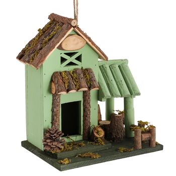 Personalised Green Cottage Garden Bird House, 3 of 7