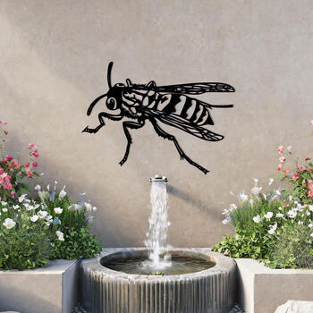 Wasp Metal Wall Art For Garden Decor And Nature Lovers, 5 of 10