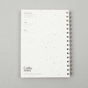 Coffee Notes Recycled Coffee Cups A5 Medio Wirobound Notebooks, 4 of 11