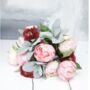 Luxury Soft Peony Bouquet With Ranunculus Silk, thumbnail 1 of 4