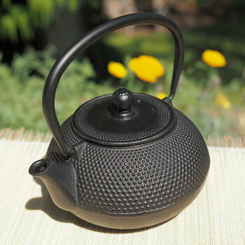 Black Tenshi Cast Iron Teapot 600ml, 3 of 5