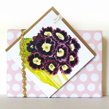 Auricula Greetings Card, 4 of 5