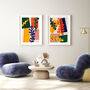 Colourful Abstract Leaf Prints Set Of Three, thumbnail 4 of 11