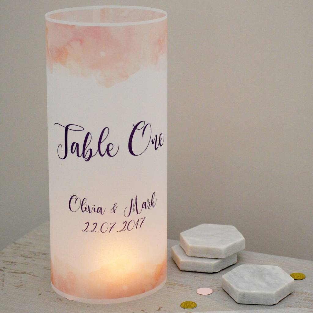 pink cloud wedding table luminaries by suzy q designs