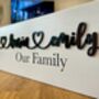 Wooden Family Name Sign 3D Acrylic, thumbnail 6 of 9