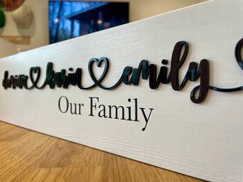 Wooden Family Name Sign 3D Acrylic, 6 of 9