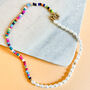 Pearl And Rainbow Seed Bead Necklace, thumbnail 1 of 2