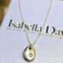 Tiny Solid Gold Pebble Necklace With Feature Diamond, thumbnail 2 of 4