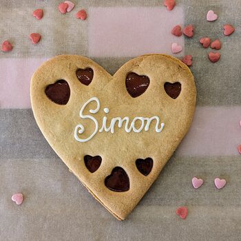 Giant Personalised Heart Cookie, 3 of 3