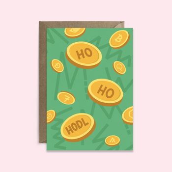 Ho Ho Hodl Crypto Birthday Card | Crypto Christmas Card, 2 of 2