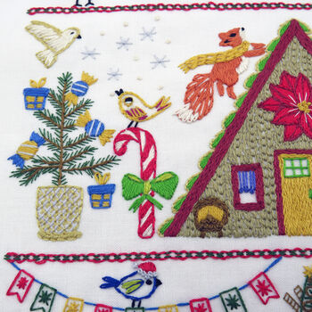 Festive Forest Hand Embroidery Kit, 5 of 12
