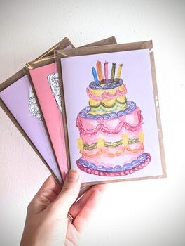 Bright Birthday Cake Birthday Card, 3 of 6