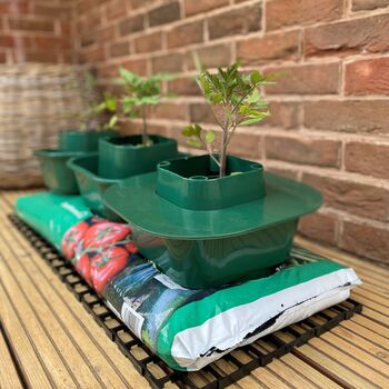 Six Thirsty Tomato Grow Bag Pots Watering Aid Kit, 3 of 11