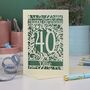 Personalised 40th Birthday Card Papercut Flower Design, thumbnail 5 of 7
