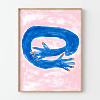 Bedroom Hand Painted Hug Print, 8 of 8