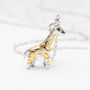Personalised Sterling Silver Giraffe Necklace, thumbnail 1 of 4