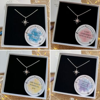 Handmade Sterling Silver North Star Birthstone Christmas Necklace: September Birthstone, 11 of 12