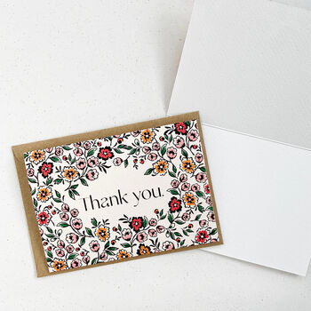 Set Of Four Thank You Cards, 5 of 6