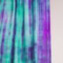 100% Mulberry Silk Scarf, Emerald Green And Purple, thumbnail 6 of 7