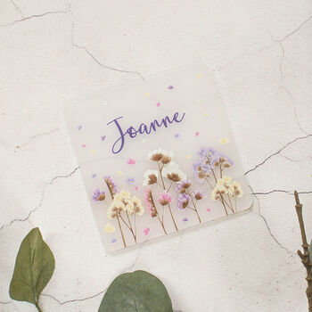 Personalised Coaster, Dried Flowers, 6 of 6
