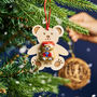 Personalised Chocolate Wooden Bear Decoration, thumbnail 5 of 5