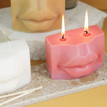 Large Pillar Candle With Lip Design, 4 of 6