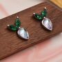 Sterling Silver Cute Carrot Stud Earrings, thumbnail 5 of 12