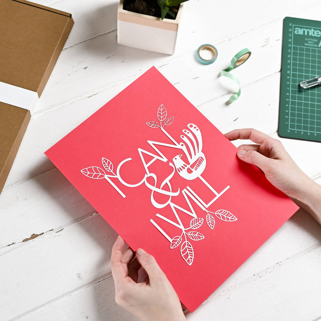 Beginner Paper Cutting Craft Kit, I Can And I Will, 1 of 7