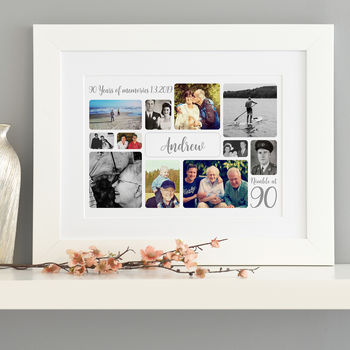 Personalised 90th Birthday Photo Collage, 3 of 12