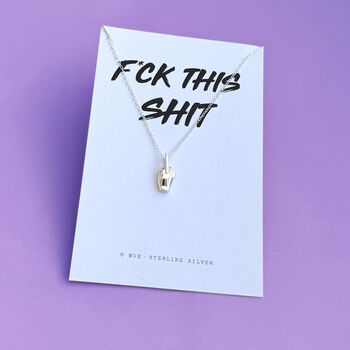 'F*Ck This Shit' Sterling Silver Necklace With Original Haiku Poem, 7 of 7