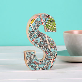 Map Location Wooden Letter Wedding Anniversary Gift, 6 of 6