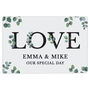 Personalised Wedding Botanical Love Metal Sign, thumbnail 4 of 4
