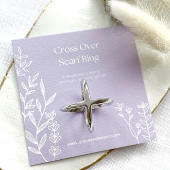 Elegant Scarf Ring Gift, Four Way Scarf Holder, Thoughtful Gift For Mothers Day, 2 of 10