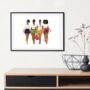 Black Women 90s Runway Style Art Print, thumbnail 1 of 2