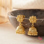 Jhumka Filigree Dangly Ball Charm Gold Plated Earrings, thumbnail 8 of 9