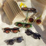 Matte Tortoise Shell Chunky Round Sunglasses, thumbnail 3 of 3