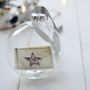 Personalised 'Believes' Glass Christmas Bauble, thumbnail 4 of 4