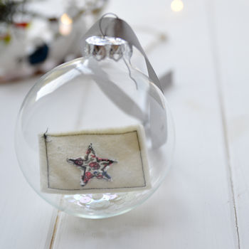 Personalised 'Believes' Glass Christmas Bauble, 4 of 4