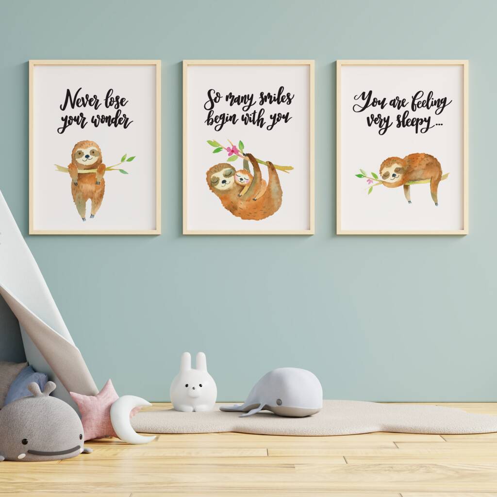 Inspirational Children's Sloth Print Collection, 1 of 8
