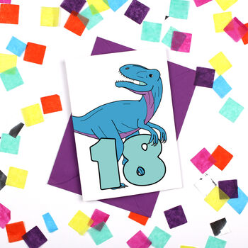 Number 18 Dinosaur Card And Badge Set, 4 of 4