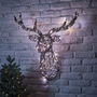 Harlow Rattan Stag Head Christmas Light, thumbnail 10 of 12