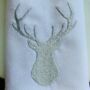 Embroidered Stag Napkin, thumbnail 3 of 4
