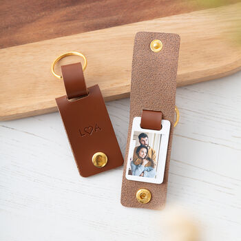 Personalised Daddy Photo Keyring / Vegan Leather, 8 of 8