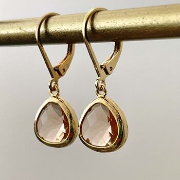 Champagne Faceted Earrings, 2 of 3